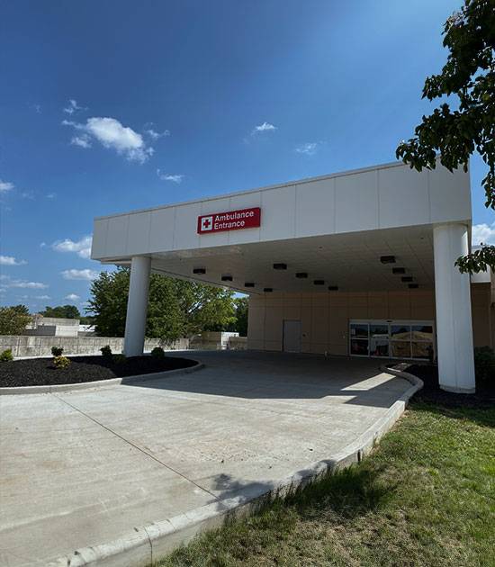 Exterior of Emergency Clinic Ambulance Entrance